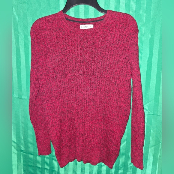 Kim Rogers Sweaters - Kim Rogers Women's Red Black Sweater Medium Long Sleeve Casual Classic Cotton